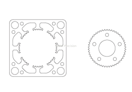 14mm NEMA6 Stepper Motor Stator Stamping Rotor Stator Laminasi 14.3x14.3mm