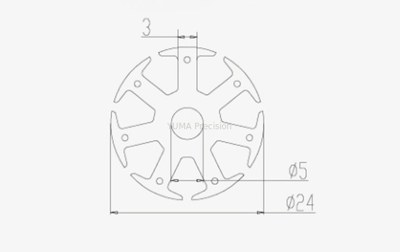 DC Brushless Motor Core Electric Untuk Kontrol Industri Baja Silikon