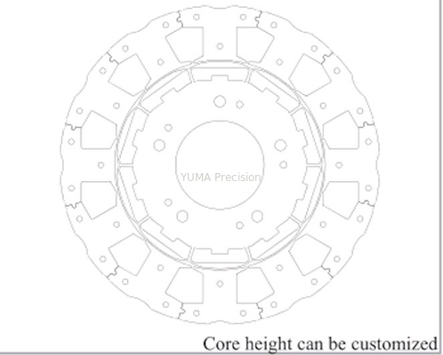 9 Slot Servo Motor Rotor Laminations Stator Core Production Brushless AC 57mm