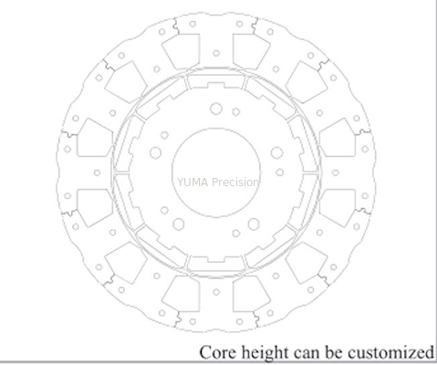 9 Slot Servo Motor Rotor Laminations Stator Core Production Brushless AC 57mm