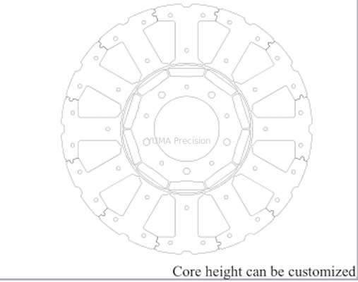 Generator Stator Laminasi Metode Penumpukan Brushless AC Servo Motor Rotor