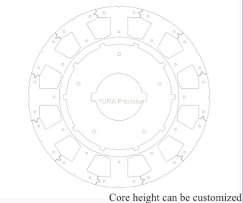 BLDC AC Servo Motor Rotor Inti Bahan Brushless 85mm Diameter luar