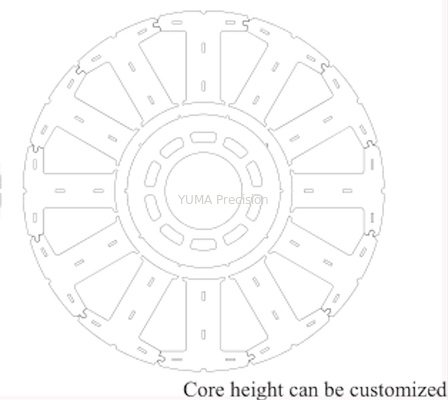 Proses Metode Penumpukan Laminasi Stator 2 Fase Brushless AC Servo 122mm