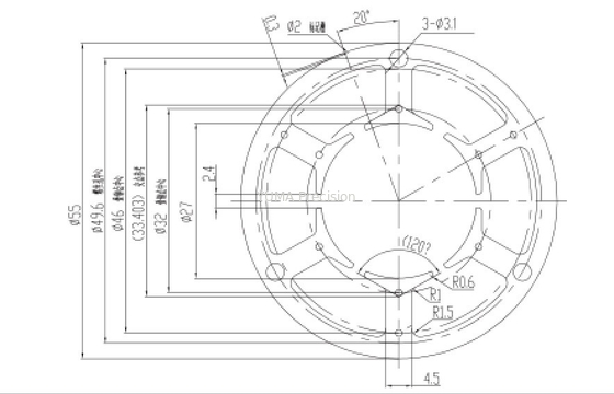 Laminasi Inti Besi Motor Listrik Untuk Mesin Cuci Alat Rumah Tangga