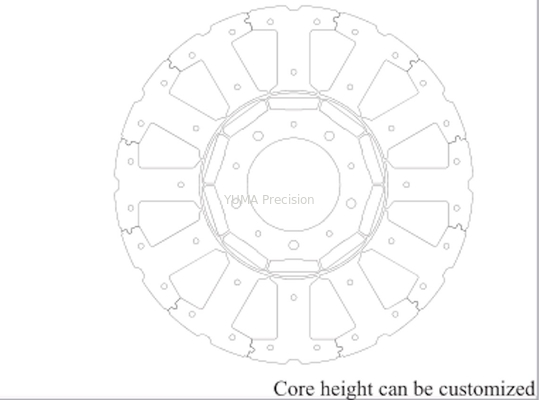 Kustom profesional dan produk OD57.8mm 12 slot Stator dan Rotor untuk Motor kecepatan tinggi