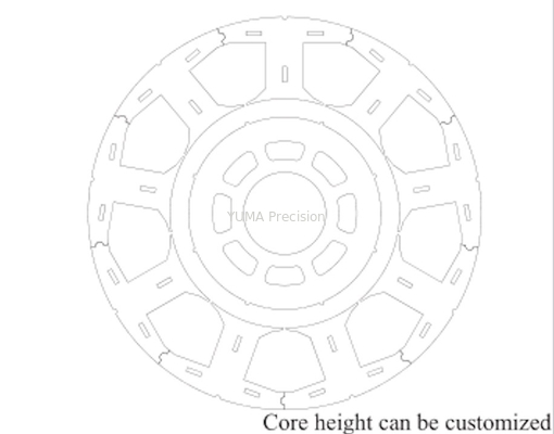 Proses Stack Laminasi Motor Listrik 76.4mm Untuk Alat Cetakan Industri Servo 3C