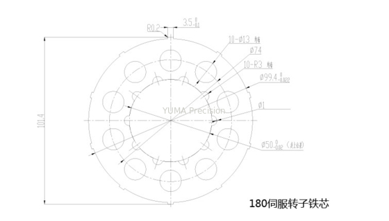 Kendaraan energi baru segmen motor stator laminasi stamping motor listrik stator dan laminasi rotor stack 167.2mm